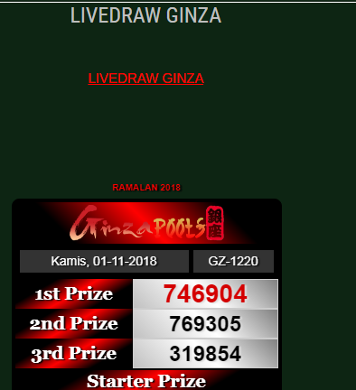Livedraw Ginza | Live Result Togel Ginzapools